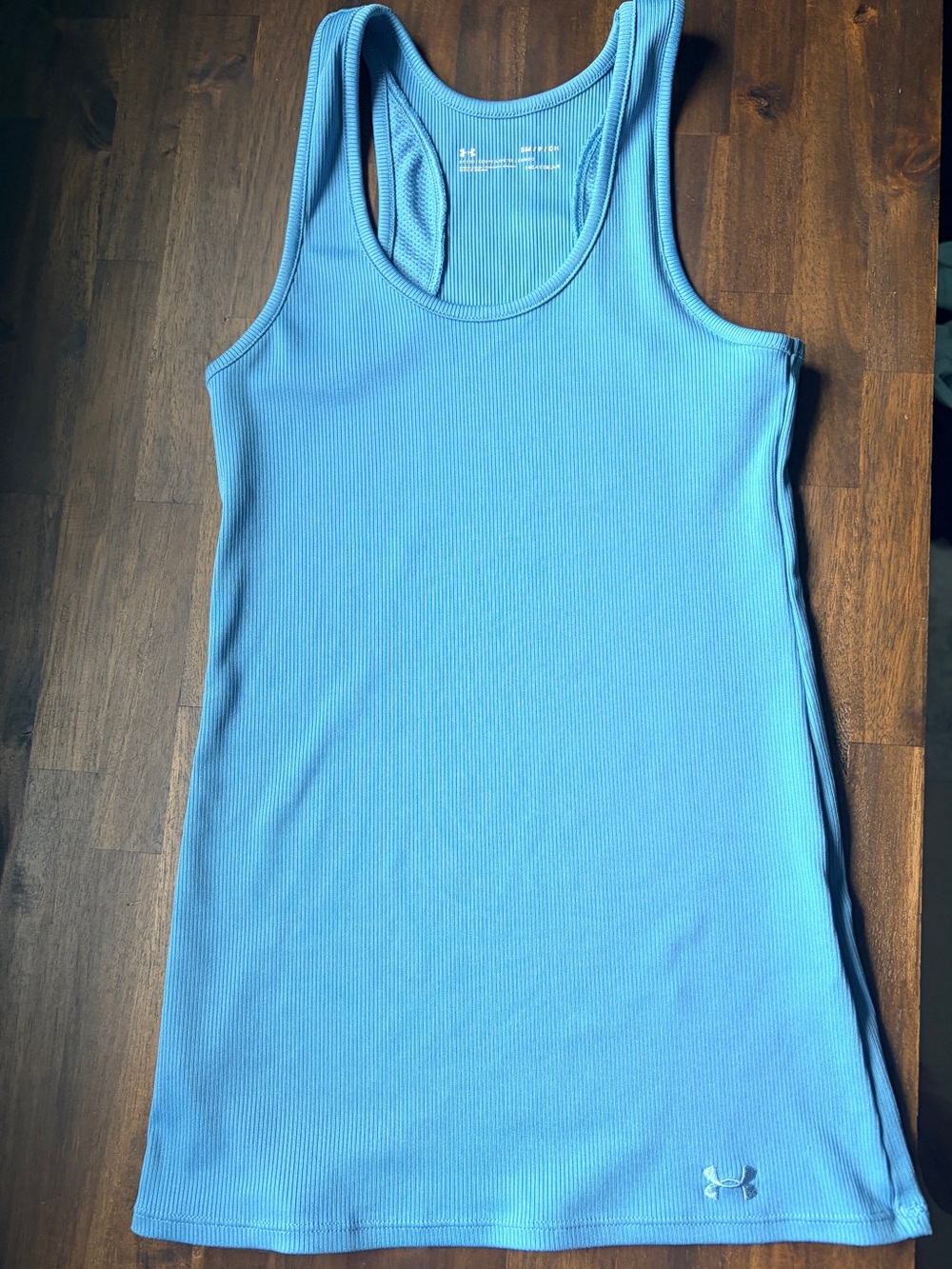 Under Armour Women's Light Blue Ribbed Racerback Tank
